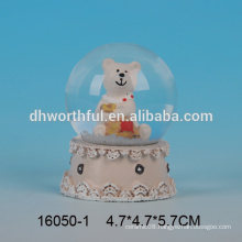 Lovely bear shaped crystal snow globe water ball